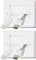 Auline White Brush Single 1 Gang Wall Outlet Cable Entry Plate Tidy Mount Face Plate Wall Plate (2)