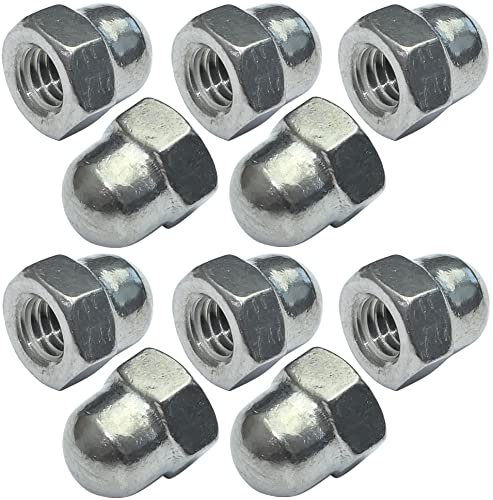 AERZETIX - C49609 - Set di 10 dadi ciechi M4 esagonali - testa bombata in forma rialzata cava - in acciaio inossidabile A2