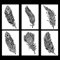 Rolin Roly 6PCS Schablonen Feder Wiederverwendbar Federkunst Schablonen Feather Painting Stencils für Holz Boden Möbel Deko DIY Scrapbooking Handwerk