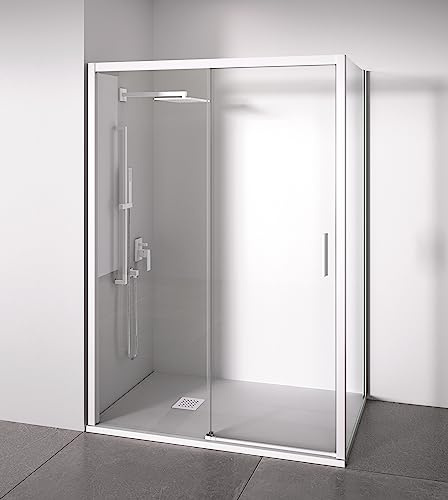 BELLOBATH Mampara de Ducha Angular Blanco 95-100 X 67-70 cm Acceso Dcha.