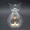 OSALADI Terrario De Plantas De Vidrio Terrario En Tarro De Cristal Candelita De Cristal Titular De La Vela De Ángulo Candelero De Cristal con Ángel Terrarios Jarra De Vidrio Fondo Ancho