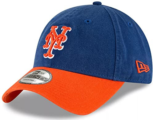 New Era MLB Core Classic 9TWENTY verstellbare Mütze, Einheitsgröße, New York Mets 2-Tone, Orange/Abendrot im Zickzackmuster (Sunset Chevron), Einheitsgr��e