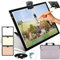 Wiederaufladbares A3 Leuchttisch mit Tasche,kabellos batteriebetrieben Led LichtPad,3 Farben dimmbar und 6 Helligkeitsdimmen Lichtplatten für Zeichnung,Diamond Painting,Malen,Röntgenbetrachtung