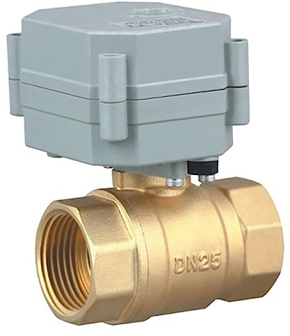 kezhai Dream 1 110-230V AC Motorisierter Kugelhahn, DN25 Messing 2 Drähte Automatische Rückkehr NC Elektrischer Kugelhahn