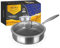KASANOVA Tegame antiaderente con rivestimento nido d'ape Tri-ply, con coperchio in (Tegame 24 cm)