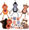Baker Ross FX559 Schimpanse, Gorilla und Orang-Utan - 6er-Packung, Bastelpackung für Kinder mit Perlen zur Dekoration von Armen und Beinen, Mittel