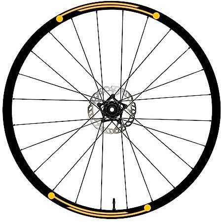 DualColorStampe Aufkleber Felgen MTB 26 Zoll - 27,5 Zoll - 28-29 Zoll Fahrrad MTB Bike Sticker Felgen MTB COD. B0071 (26 Zoll, Gelb 21)