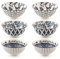 H&h set 6 bowl poke seta in porcellana cm 12