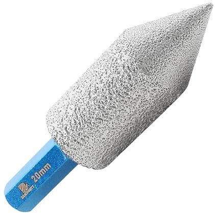 Broca Fresado Diamante 0-20mm - BRSCHNITT Broca de Dedo Diamante para Agrandar Esmerilado Orificios Existentes en Azulejos Porcelana Cerámica Mármol Granito de Piedra con Mango Hexagonal