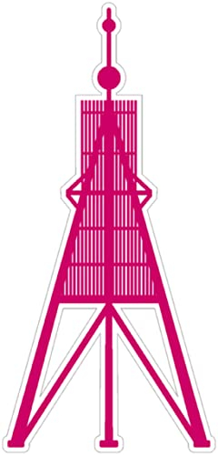 Samunshi® Aufkleber Kugelbake Cuxhaven - 46x100cm pink