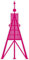 Samunshi® Aufkleber Kugelbake Cuxhaven - 46x100cm pink