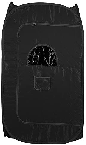 Sauna à Vapeur et Cabine 2L 1000W Tente de Sauna Portable Pliable Isolante à Quatre Couches et Générateur de Vapeur de Sauna pour Bain de Sauna, Détoxification, Thérapie Corporelle(noir)