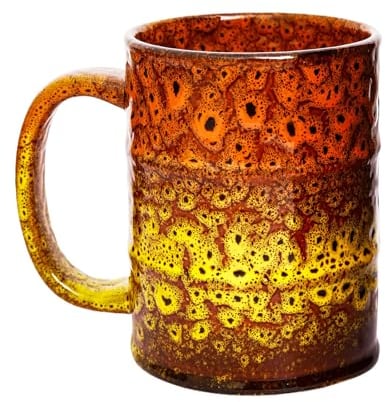 hengshukeji Beer Mugs-Coffee Mug,Large Ceramics Coffee Mugs,20 Oz,Extra Large Tea and Coffee Cup for Office and Home,Microwave and Dishwasher Safe (Orange)
