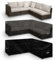 Futura Premium V Shaped Garden Furniture Covers Waterproof 215x215x80cm, Heavy Duty 600D Oxford Fabric Outdoor Rattan Corner Sofa Cover, PVC Lined, Air Vents and UV Safe