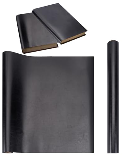 OLYCRAFT 120x43cm Schwarzer Bucheinband Aus Kunstleder Bucheinband 0.7mm Dick ucheinband Mit Buchleinen Mit Papierrücken Eng Gewebtes Buchleinen Zum Buchbinden boxen Zum Basteln