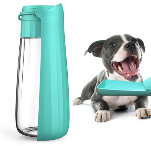 Dog Water Bottle,550ml Foldable Puppy Travel Water Mug, Leak-Proof Travel Puppy Water Bowl for Small Medium Large Dog Cat Pet