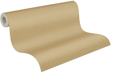 Livingwalls Vliestapete in Beige, Gold - hochwertige Tapete Vlies einfarbig 399883 - Wandtapete für verschiedene Räume - Made in Germany