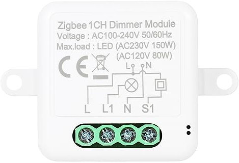 Hanzete Zigbee Dimmer Module App Remote Control Curtain Works with Alexa Home 1 Gang