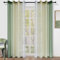 Topfinel Gardinen mit Ösen Grün Farbverlauf Vorhänge Fenster Vorhang Transparent Ösenvorhang 2er Set 280 cm Hoch Gardine Schlaufenschal 140 cm Breit Deko für Modern Wohnzimmer Schlafzimmer