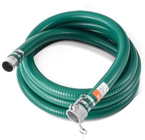 VEVOR Saugschlauch, 50,8 mm x 6,1 m, Pumpenschlauch, mit Camlock-Anschlüssen & Aluminiumbeschlägen, passend für verschiedene Pumpen, zur Abwasseraufbereitung, Wassertransport & weiteren Zwecken