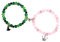 Mikovivi 2stk Passende Freundschaftsarmbänder, Hexenhut und Krone Passendes Armband mit Magnet Paarschmuck Geschenke für Filmfans Beste Freunde Partykleid-Accessoires (Grün, Rosa)