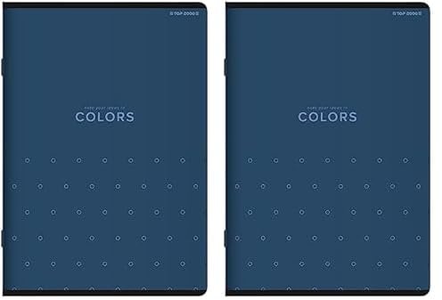 Top-2000 Notizbuch/Heft, DIN A5 kariert mit Rand, je 60 Blatt, 70g-m² Papier, Softcover 1er-Pack, Blau (Packung mit 2)