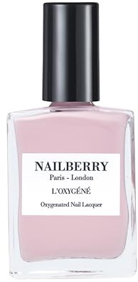 Nailberry L'Oxygéné Oxygenated Nail Lacquer | Kyoto Bloom | Delicate Pale Pink Opaque Polish | UV Protected Long-Wear Nail Polish | 12-Free | Vegan & Halal | Cruelty & Gluten Free | 15ml