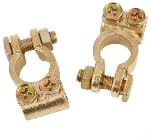 High Conductivity Battery Connector Clamps Ideal for Cars, Vans, Motorhomes and 4x4s (2Pcs)