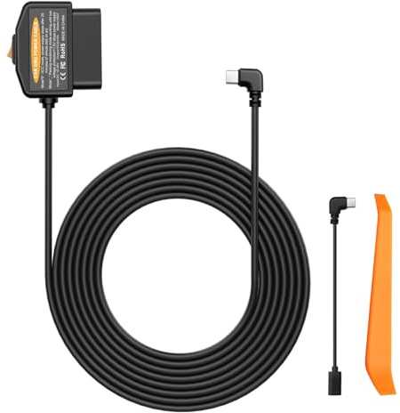 AMTOVL OBD Hardwire Kit USB C 12V-24V Dashcam Hardwire Kit mit Niederspannungsschutz Parküberwachung