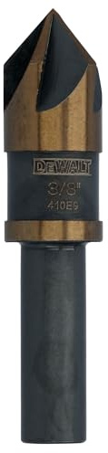 DEWALT 3/8 in. High-Speed Steel Countersink Drill Bit, Black and Gold, 82 Deg. Countersink Cutter (DWAMDB24CS)