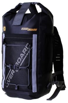 Overboard Wasserdichter Rucksack Light OB1135BLK, Schwarz, 43 x 24 x 16.5 cm, 20 Liter, 76707