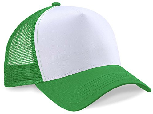 Beechfield, Trucker-Cap für Herren, zur Hälfte aus Netzstoff Gr. Einheitsgröße, grün