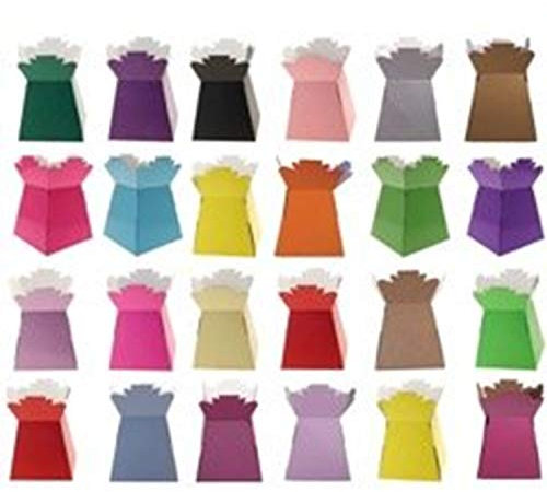 Florist Bouquet Box Flower Plant Aqua Boxes ML - Choose Quantity and 22 Colour Choice (10, Mix) plus 1 pack branded Diamante Craft 5mm Clear Diamantes