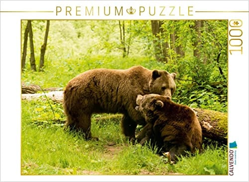 CALVENDO Puzzle Bären-Treff zur Paarungszeit | 1000 Teile Lege-Größe 64 x 48 cm Foto-Puzzle für glückliche Stunden