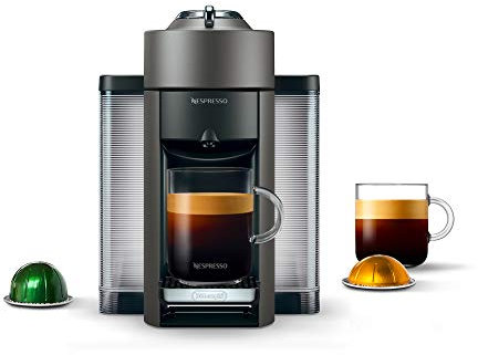 Nespresso Vertuo Coffee and Espresso Machine by De'Longhi,54 oz, Titan,Gray