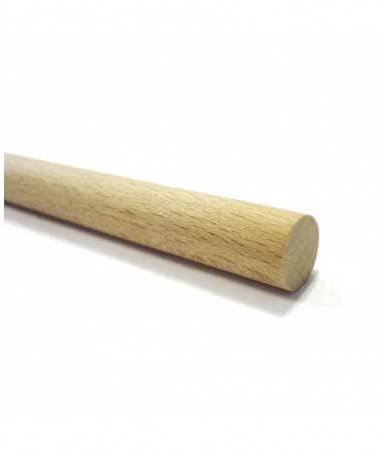 MegaCrea Baguette en Bois Tourillon Lisse 30cm Ø 12 mm