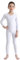 Freebily Kinder Mädchen Gymnastikanzug Turnanzug Mit Bein Langarm Basic Ganzanzug Ballettanzug Tanz Leotard Fitness Sportbody Traininganzug Weiß 140-152