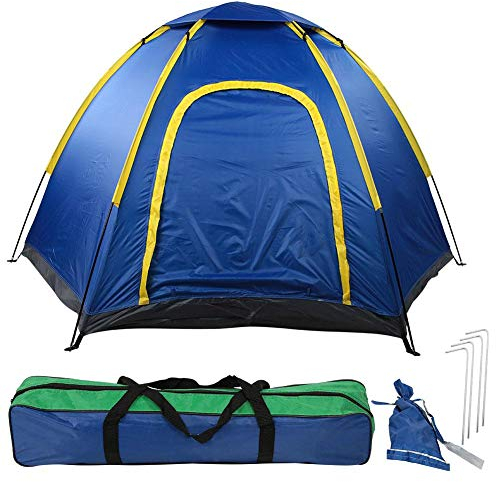 Camping Zelt f¨¹r 3-4 Personen, Winddicht wasserdicht, Anti-Moskito, f¨¹r Outdoor Camping Wandern Gras Reisen, Camping Tents and Accessories
