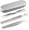 FEPITO Edelstahl-Zeckenentferner-Set für Haustiere, Hunde und Katzen, Zecken, inklusive 1 x Zeckenentferner, 1 x scharfer Harke und 1 x 2 Clips