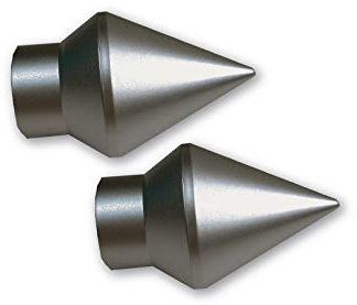 prodecoshop Endstück Spitze für Gardinenstangen, Vorhangstangen Ø 20 mm, 2 Stück (Edelstahl)