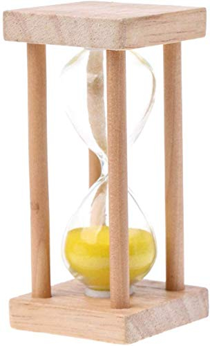 Sablier de Cuisine, durée 5 Minutes, en Bois et Verre