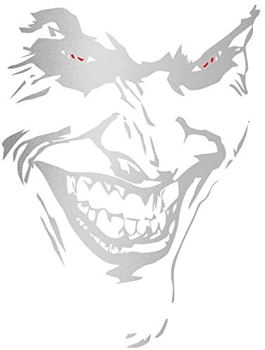 Finest Folia - Adesivo Joker, 10 x 7 cm, con scritta in lingua inglese Why so serious, pellicola decorativa per auto, autobus, camper, accessori per auto
