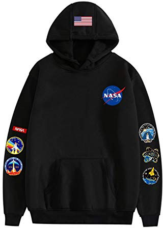 Unisex NASA Casual Short Sleeve T-Shirt Long Sleeve Hoodie Zip Sweatshirt Jacket Down Jacket
