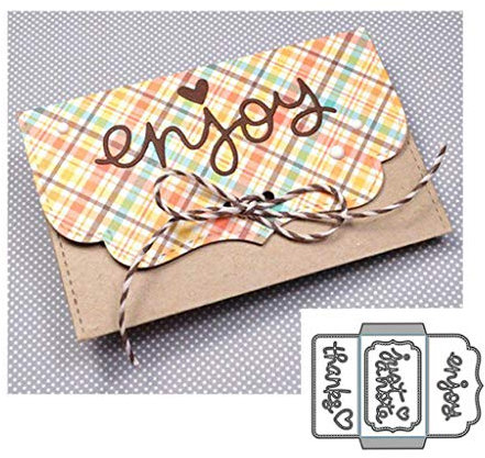 ECMQS Umschlag Stanzmaschine Stanzschablone, Scrapbooking Prägeschablonen Stanzformen Schablonen Für Scrapbooking, Fotopapier, Karten, Handwerk Prägen DIY Herstellung