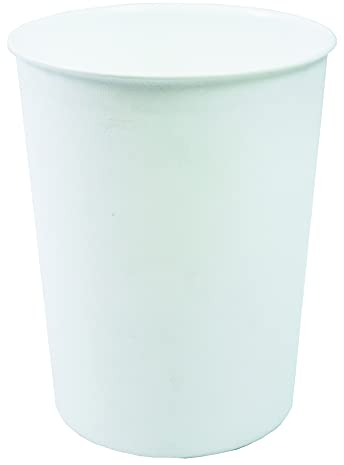 EDS Round Waste Paper Bin |Modern Chequered Design| Lightweight Sturdy Plastic 5L Waste Paper Basket | Small Waste Bin For Bedroom, Lounge, Office And Desk (White)