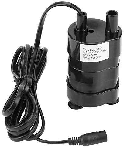 Wasserpumpe DC 24V Brushless Tauchpumpe Mini High Hydraulic Head Ultra Leise Wasserzirkulationssystem für Wassertemperatur -20℃ bis 90℃ Tauchpumpe Garten Becken Aquarium