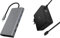 ICY BOX USB-C Dock mit 2 HDMI, 1 DP 1.4, 100W Power Delivery, USB 3.0, Kartenleser, LAN, Aluminium & 90W USB-C Netzteil für Laptops, Tablets und Smartphones, Schutzfunktion,1,8 m Kabel, Schwarz, 60772