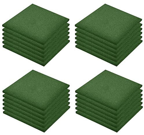 Hommdiy 24x Fallschutzmatte Gummi 50x50x3cm Matte Gummimatte Spielplatz Bodenmatte