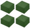 Hommdiy 24x Fallschutzmatte Gummi 50x50x3cm Matte Gummimatte Spielplatz Bodenmatte