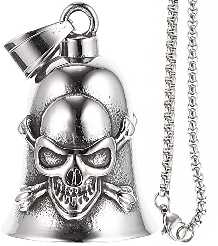 EXCEART 1 Satz Schädelglocke Böse Geister Biker-glocke Für Glück Punk-glocke-charme Schlüsselanhänger Für Herren Gremlin-glocken Für Motorräder Armband Mann Stahl Basteluhr